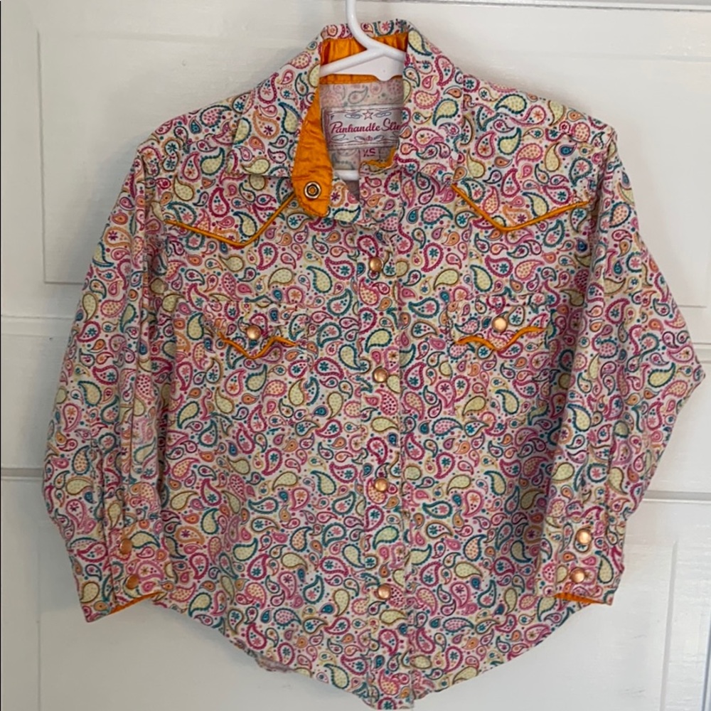 Girls western shirt with snaps